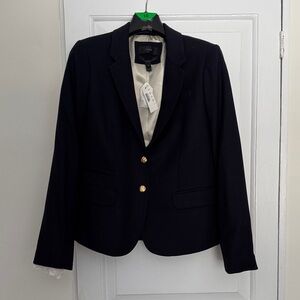 J. Crew Navy Wool Blazer with Gold Buttons NWT